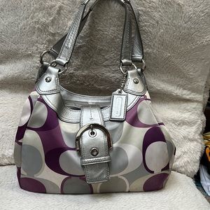 Coach Y2k Soho Scarf Print Hobo Shoulder Bag